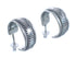 Navajo Patterned Sterling Silver Post Hoop Earrings CB118283